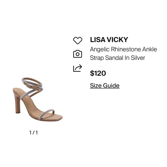 NIB! Lisa Vicky Angelic Rhinestone Glam Ankle Strap Sandal - Size 7 - Picture 11 of 11